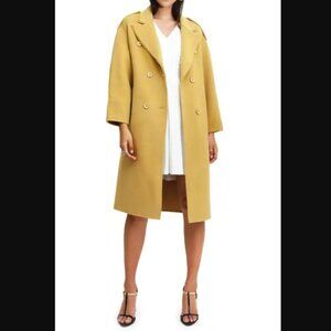 Belle & Bloom Aussie Sky Double-Breasted Wool Coat Yellow S‎